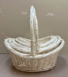 Willow baskets 68X56XH65, 61X47XH60, 54X59XH54, 39X32XH48, 42X27X42 cm, 5 pcs